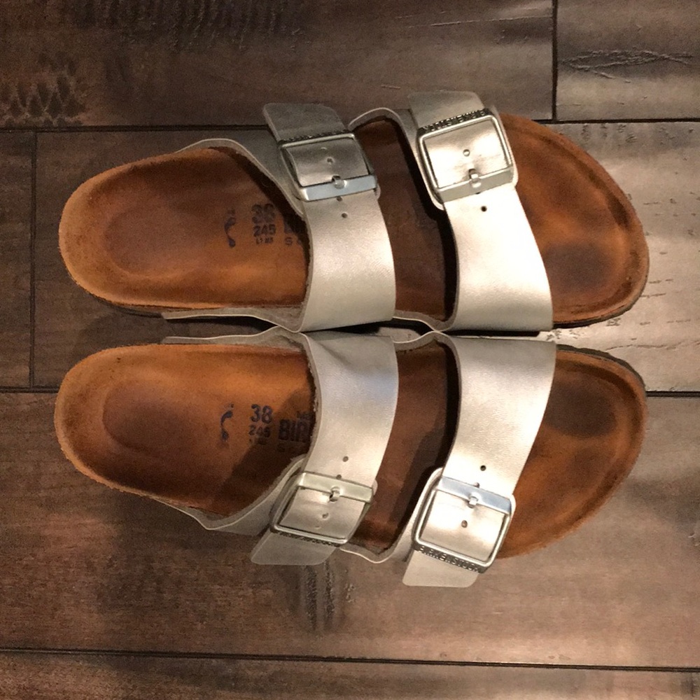Silver Metallic Birkenstock’s